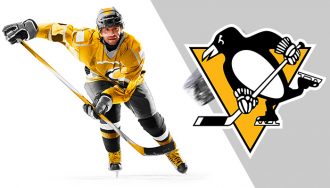 The Pittsburgh Penguins player and logo