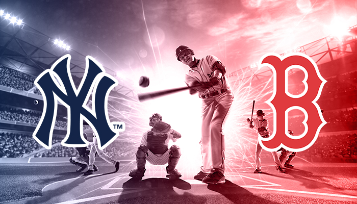 Players from the New York Yankees and Boston Red Sox
