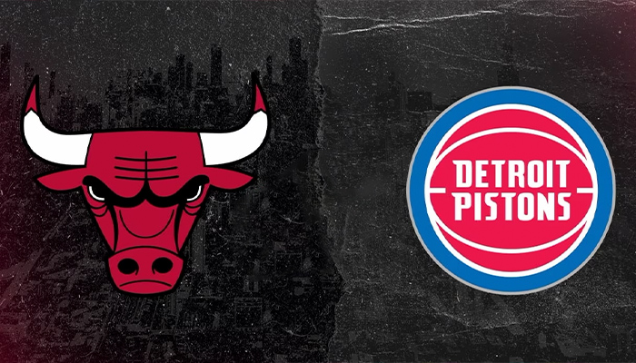 Chicago Bulls and Detroit Pistons logos