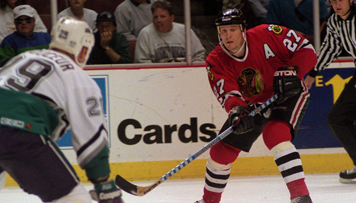 Jeremy Roenick Playing for Chicago Blackhawks
