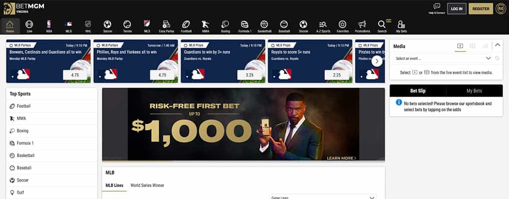 An Overview of the Available Sports to Bet on at BetMGM Virginia