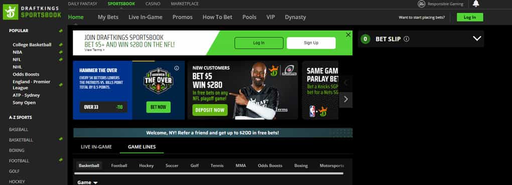 draftkings $5 to win $280