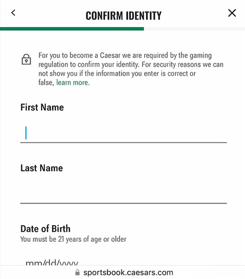 Confirm your identity