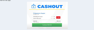 FanDuel online sportsbook early cash out display