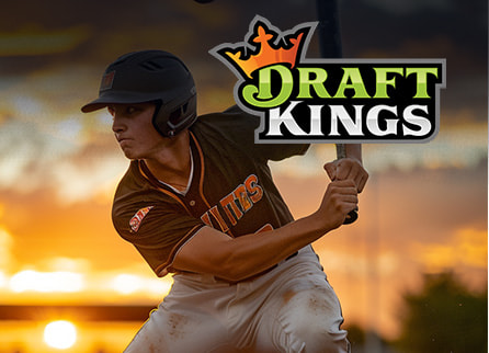 DraftKings logo with baseball hitter