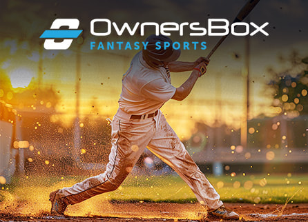 OwnersBox logo with baseball hitter swinging