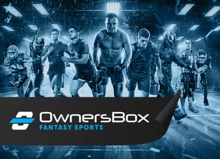 OwnersBox DFS logo and sportsmen