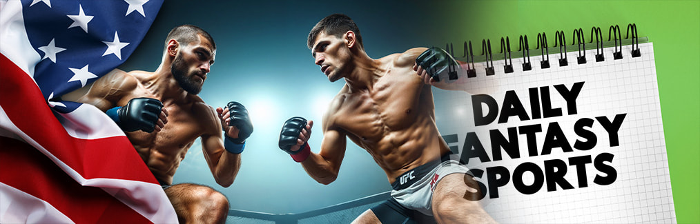 American flag, UFC fighters, and a note pad