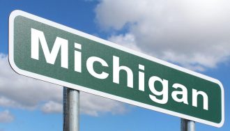 Road Sign for Michigan