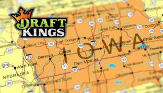 Draftkings Logo and Iowa map