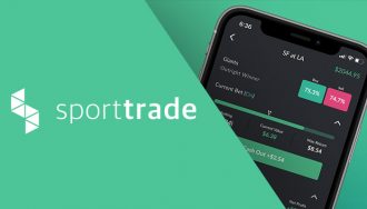 Sporttrade Logo Combined with Mobile Phone