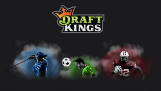 DraftKings Logo Over Picks of Different Players