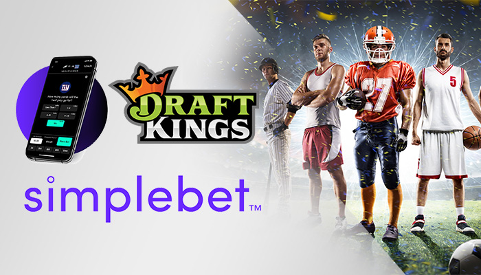 DraftKings and Simplebet Logos Next to Different Sports Players