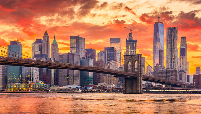 A Picture of New York at Sunset