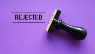 A Stamp Saying Rejected