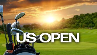 Picture of the golf field and ‘US Open’ written on the image