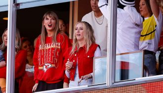 Taylor Swift in Crowd at Football Game
