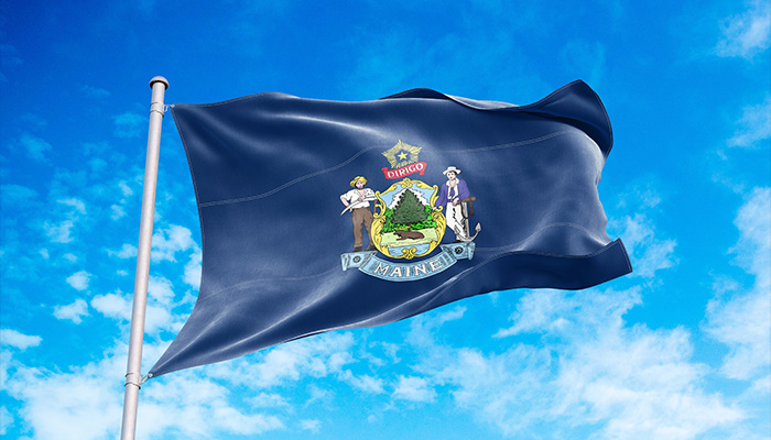 The Flag of Maine State