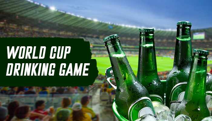 Beer bottles on the background of a stadium