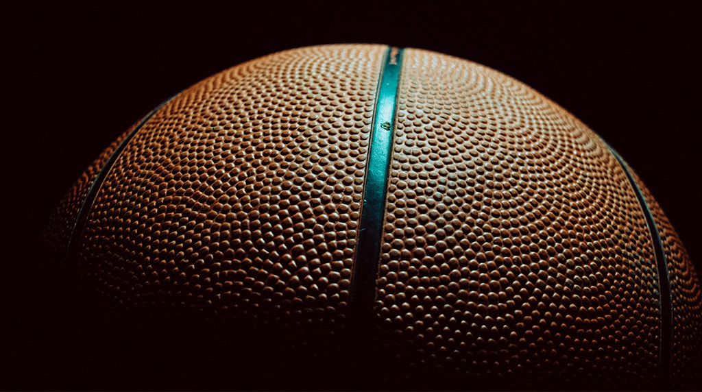 Basketball ball close-up