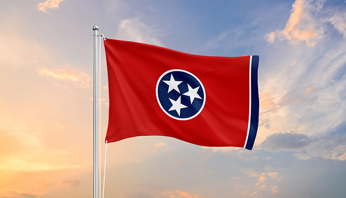 Tennessee flag waving