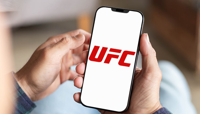 UFC logo on mobile phone