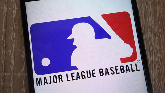 MLB logo on mobile