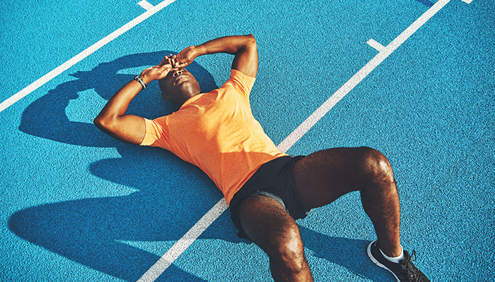 Tired athlete in sophomore slump