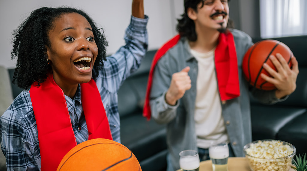 Basketball Fans Cheering