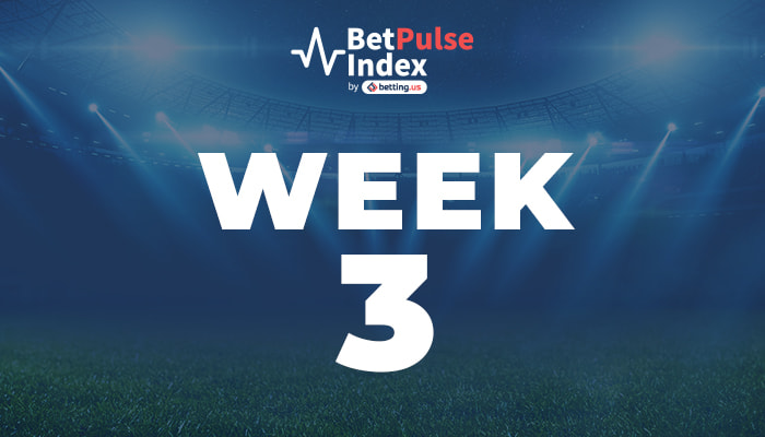 Its Week 3 of the BetPulse Index by Betting.us