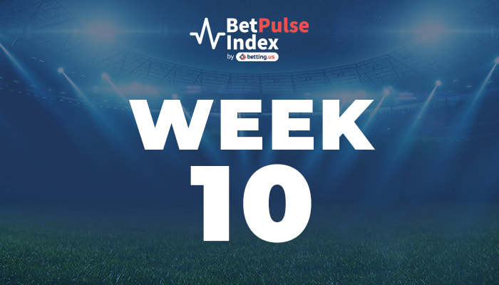 Week 10 of the BetPulse Index by Betting.us.